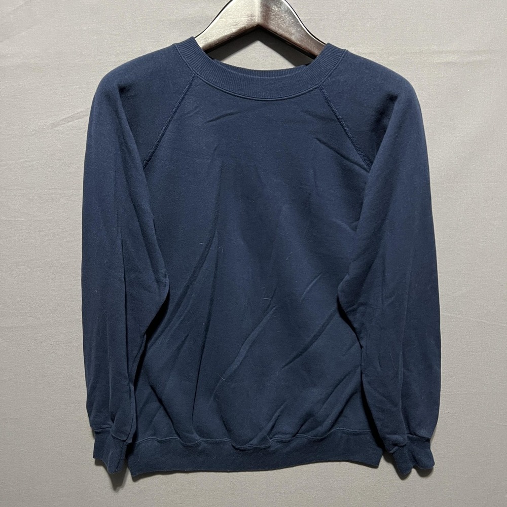 Vintage Hanes Sport Sweatshirt Mens XL Navy Blue Raglan Crewneck Made In USA